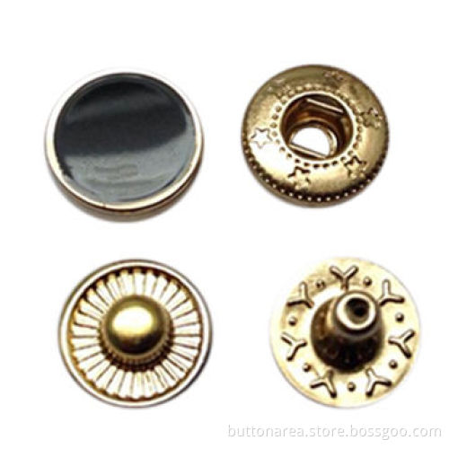 Snap button with 405# underpart, 4 parts snap button